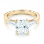 14k Yellow Gold 14k Yellow Gold Custom Three Stone Diamond Engagement Ring - Flat View -  102964 - Thumbnail