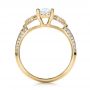 18k Yellow Gold 18k Yellow Gold Custom Three Stone Diamond Engagement Ring - Front View -  100279 - Thumbnail