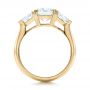 18k Yellow Gold 18k Yellow Gold Custom Three Stone Diamond Engagement Ring - Front View -  100803 - Thumbnail
