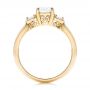 18k Yellow Gold 18k Yellow Gold Custom Three Stone Diamond Engagement Ring - Front View -  102039 - Thumbnail
