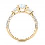 14k Yellow Gold 14k Yellow Gold Custom Three Stone Diamond Engagement Ring - Front View -  102091 - Thumbnail