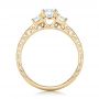 18k Yellow Gold 18k Yellow Gold Custom Three-stone Diamond Engagement Ring - Front View -  102131 - Thumbnail