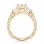 18k Yellow Gold 18k Yellow Gold Custom Three Stone Diamond Engagement Ring - Front View -  102353 - Thumbnail