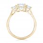 18k Yellow Gold 18k Yellow Gold Custom Three Stone Diamond Engagement Ring - Front View -  102540 - Thumbnail