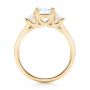 14k Yellow Gold 14k Yellow Gold Custom Three Stone Diamond Engagement Ring - Front View -  102899 - Thumbnail