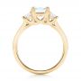 18k Yellow Gold 18k Yellow Gold Custom Three Stone Diamond Engagement Ring - Front View -  102899 - Thumbnail