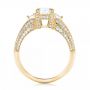 14k Yellow Gold 14k Yellow Gold Custom Three Stone Diamond Engagement Ring - Front View -  103004 - Thumbnail