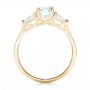 18k Yellow Gold 18k Yellow Gold Custom Three Stone Diamond Engagement Ring - Front View -  103035 - Thumbnail