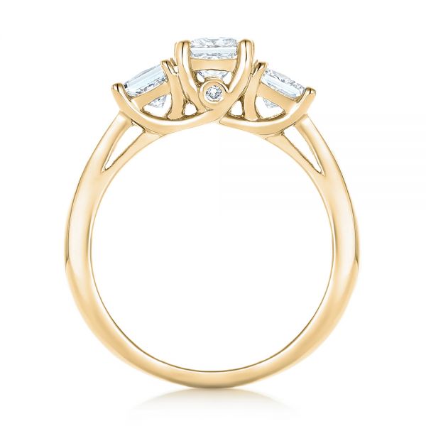 18K Yellow Gold Side Stones Ring Setting #JS1332Y18