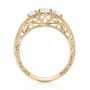 14k Yellow Gold 14k Yellow Gold Custom Three Stone Diamond Engagement Ring - Front View -  103426 - Thumbnail