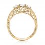 14k Yellow Gold 14k Yellow Gold Custom Three Stone Diamond Engagement Ring - Front View -  103426 - Thumbnail