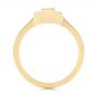 14k Yellow Gold Custom Three Stone Diamond Engagement Ring - Front View -  104826 - Thumbnail
