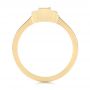 14k Yellow Gold Custom Three Stone Diamond Engagement Ring - Front View -  104826 - Thumbnail