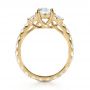 14k Yellow Gold 14k Yellow Gold Custom Three Stone Diamond Engagement Ring - Front View -  1129 - Thumbnail