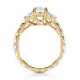 14k Yellow Gold 14k Yellow Gold Custom Three Stone Diamond Engagement Ring - Front View -  1129 - Thumbnail