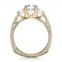18k Yellow Gold 18k Yellow Gold Custom Three Stone Diamond Engagement Ring - Front View -  1393 - Thumbnail