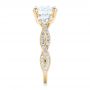 18k Yellow Gold 18k Yellow Gold Custom Three Stone Diamond Engagement Ring - Side View -  102465 - Thumbnail