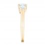 18k Yellow Gold 18k Yellow Gold Custom Three Stone Diamond Engagement Ring - Side View -  102540 - Thumbnail