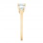 14k Yellow Gold 14k Yellow Gold Custom Three Stone Diamond Engagement Ring - Side View -  102781 - Thumbnail