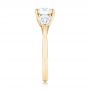 14k Yellow Gold 14k Yellow Gold Custom Three Stone Diamond Engagement Ring - Side View -  102898 - Thumbnail