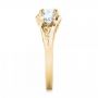 14k Yellow Gold 14k Yellow Gold Custom Three Stone Diamond Engagement Ring - Side View -  103003 - Thumbnail