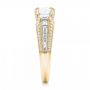 18k Yellow Gold 18k Yellow Gold Custom Three Stone Diamond Engagement Ring - Side View -  103004 - Thumbnail