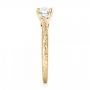 18k Yellow Gold 18k Yellow Gold Custom Three Stone Diamond Engagement Ring - Side View -  103009 - Thumbnail