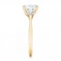 14k Yellow Gold 14k Yellow Gold Custom Three Stone Diamond Engagement Ring - Side View -  103035 - Thumbnail