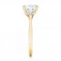 18k Yellow Gold 18k Yellow Gold Custom Three Stone Diamond Engagement Ring - Side View -  103035 - Thumbnail