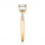 18k Yellow Gold 18k Yellow Gold Custom Three Stone Diamond Engagement Ring - Side View -  103135 - Thumbnail