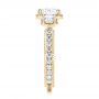 14k Yellow Gold 14k Yellow Gold Custom Three-stone Diamond Engagement Ring - Side View -  103214 - Thumbnail