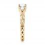 18k Yellow Gold 18k Yellow Gold Custom Three Stone Diamond Engagement Ring - Side View -  103349 - Thumbnail