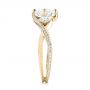 14k Yellow Gold 14k Yellow Gold Custom Three Stone Diamond Engagement Ring - Side View -  103655 - Thumbnail