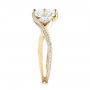14k Yellow Gold 14k Yellow Gold Custom Three Stone Diamond Engagement Ring - Side View -  103655 - Thumbnail