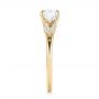 14k Yellow Gold 14k Yellow Gold Custom Three Stone Diamond Engagement Ring - Side View -  103839 - Thumbnail