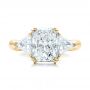 18k Yellow Gold 18k Yellow Gold Custom Three Stone Diamond Engagement Ring - Top View -  100803 - Thumbnail