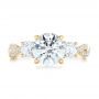 14k Yellow Gold 14k Yellow Gold Custom Three Stone Diamond Engagement Ring - Top View -  102465 - Thumbnail