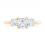 14k Yellow Gold 14k Yellow Gold Custom Three Stone Diamond Engagement Ring - Top View -  102781 - Thumbnail