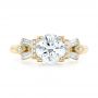 14k Yellow Gold 14k Yellow Gold Custom Three Stone Diamond Engagement Ring - Top View -  102945 - Thumbnail