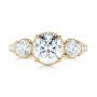 14k Yellow Gold 14k Yellow Gold Custom Three-stone Diamond Engagement Ring - Top View -  103214 - Thumbnail