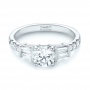  Platinum Custom Diamond Engagement Ring - Flat View -  103521 - Thumbnail