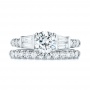 14k White Gold 14k White Gold Custom Diamond Engagement Ring - Top View -  103521 - Thumbnail