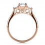 14k Rose Gold 14k Rose Gold Custom Three Stone Engagement Ring - Front View -  1386 - Thumbnail