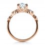 18k Rose Gold 18k Rose Gold Custom Three Stone Engagement Ring - Front View -  1399 - Thumbnail