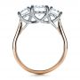 18k Rose Gold And Platinum 18k Rose Gold And Platinum Custom Three Stone Engagement Ring - Front View -  1412 - Thumbnail