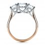 14k Rose Gold And Platinum 14k Rose Gold And Platinum Custom Three Stone Engagement Ring - Front View -  1412 - Thumbnail