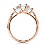 14k Rose Gold 14k Rose Gold Custom Three Stone Engagement Ring - Front View -  1458 - Thumbnail