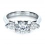 18k White Gold 18k White Gold Custom Three Stone Engagement Ring - Flat View -  1438 - Thumbnail