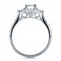 14k White Gold 14k White Gold Custom Three Stone Engagement Ring - Front View -  1386 - Thumbnail
