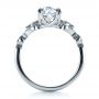 18k White Gold 18k White Gold Custom Three Stone Engagement Ring - Front View -  1399 - Thumbnail